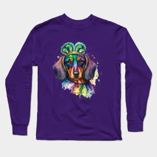 DACHSHUND MARDI GRAS 2024 Long Sleeve T-Shirt